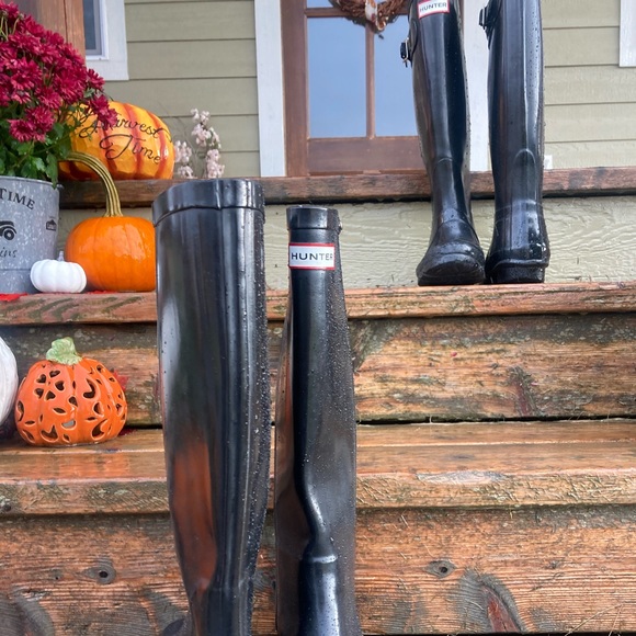 Hunter Black Rainboots Sz 7 - Picture 10 of 13